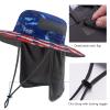 BASSDASH UPF 50+ Sun Fishing Hat Water Resistant with Detachable Neck Flap view 4