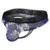 JEsilunmaMY Mens Floral Lace Jockstrap Low Rise Mesh Sheer Bulge T-Back Underwear See Through Athletic Supporter Underpants (Blue,Medium) view 1