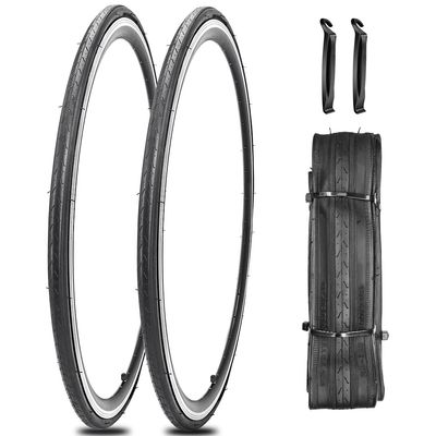 2 Pack Bike Tires 700x23C 30TPI Road Bike Bicycle Tires Pair City Commuter Tires with Levers
