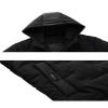 Bestgift Men's Winter Down Padded Jacket Winter Coat Hooded Padded Jacket Black 4XL view 2