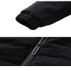 Bestgift Men's Winter Down Padded Jacket Winter Coat Hooded Padded Jacket Black 4XL view 3