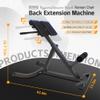SUCXDZQ Roman Chair Back Extender - Angle & Height Dual Adjustable Hyperextension Bench for Home Gym - Adjustable Back Exercise Machine Fitness Equipment (Black) view 2