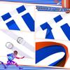 Flag Football Set, 14 Player Adjustable Belts with Cones Includes 14 Easy Tear Away Belts, 28 Football Flags, 12 Cones, 1 Carrying Bag for Youths, Adults Sport Team Training(Blue, Orange) view 4