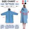 Hiturbo Warm Waterproof Swim Parka: Oversized Hooded Changing Robe - Sherpa Liner Swimming Coat - Recycled Fabric Surf Poncho (Blue) view 2