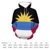 Fattyeery Mens All-Print Pullover Sweatshirts Antigua And Barbuda Flag Hoodie Sweatshirts for Adult Casual Fashion Unisex Sweatshirt 2XL view 2