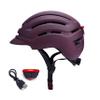 DAYGOCAGA Adult Bike Helmet for Men Women, Mountain Road Bicycle Helmet with USB Rechargeable Taillight, Matte Purple view 1