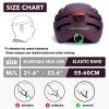DAYGOCAGA Adult Bike Helmet for Men Women, Mountain Road Bicycle Helmet with USB Rechargeable Taillight, Matte Purple view 3