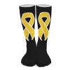 Childhood Cancer Awareness Ribbon Knee High Stockings Casual Sports Socks Tube Socks Color Matching Stockings for Men Women