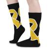 Childhood Cancer Awareness Ribbon Knee High Stockings Casual Sports Socks Tube Socks Color Matching Stockings for Men Women view 3