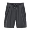 Active Wear Shorts Mens, Workout Clothes for Mens Fleece Shorts Men Basketball Shorts Men's Summer Casual Thin Fast-Drying Beach Trousers Casual Sports Short (L, Gray) view 1