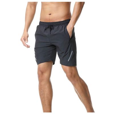 Mens Workout Shorts, Sports Underwear for Men with Pockets Men's Long Shorts Zipper Big Mens Shorts Size 12 Solid Color Quick-Drying Running Fitness Shorts Sweatpants Athletic (XXL, Gray)