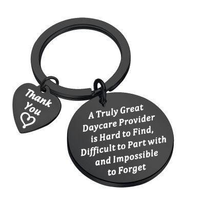 Zuo Bao Childcare Daycare Provider Gift Babysitter Jewelry Daycare Provider Keychain Preschool Gifts for Teachers Gift(black)