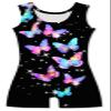 TUONROAD Gymnastics Leotards with Shorts for Girls 9-10 Years Old Leopard Black Butterflies Bike Short view 2