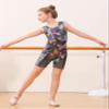 TUONROAD Gymnastics Leotards with Shorts for Girls 9-10 Years Old Leopard Black Butterflies Bike Short view 3