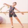 TUONROAD Gymnastics Leotards with Shorts for Girls 9-10 Years Old Leopard Black Butterflies Bike Short view 4