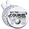 GEYGIE May The Course Be with You Golf Ball Marker with Magnetic Hat Clip, Funny Golf Accessories Gifts for Men Women, Golf Gifts for Men Woman, Birthday Gift for Golf Fan, Golf Novelty Gift view 1