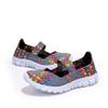 AngryMonkey Women Elastic Woven Walking Shoes Flats Sandals,Comfy Casual Non Slip Lightweight Breathable Mary Jane Sneakers Nurse Shoes (10,Grey,10) view 3