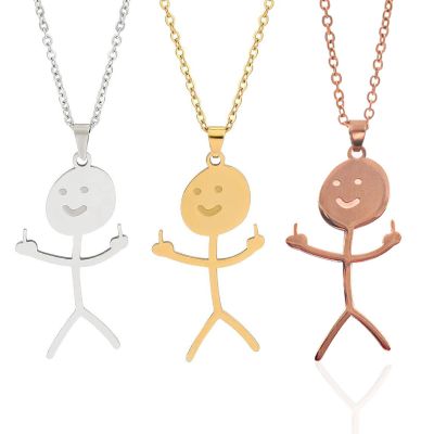 COLORFUL BLING Set Funny Doodle Smile Face Necklace Earrings Chain Link Pendant Necklace Drop Dangle Earrings for Women Men Jewelry Gifts Unique Handmade Aesthetic Trendy Simple-3Pcs