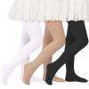 Baby Girls Dance Tights Toddler Footed Ballet Tights Stockings for Girls School Uniform Pants Leggings for Baby Girls White&Nude&Black-3 Pairs 1-3T view 1