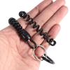 Fishing Tools Lanyard,5Pcs Fishing Elastic Lanyards,Retractable Fishing Lanyard Tether with Carabiner for Pliers,Elastic Fishing Rope,Coiled Lanyard for Fishing Rods(Black), 5Pcs Fishing Elastic view 4