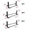 Wall-Mounted Pull-up bar - 2-Layer Design-high and Low Horizontal bar - Home Gym Strength Training Fitness bar - 3 Styles - Load 300kg (Color : Style 1-Straight Rod 110CM) view 2