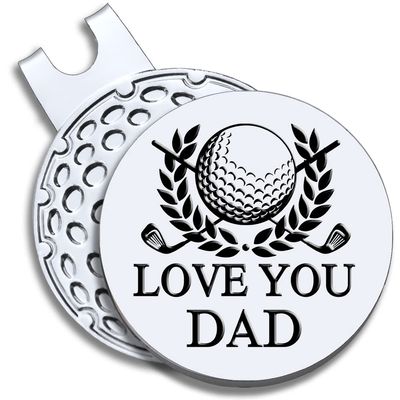 GEYGIE Love You Dad Golf Ball Marker with Magnetic Hat Clip, Funny Golf Accessories Gifts for Dad Grandpa, Golf Gifts for Dad Grandpa, Birthday for Dad Grandpa, Golf Novelty Gift
