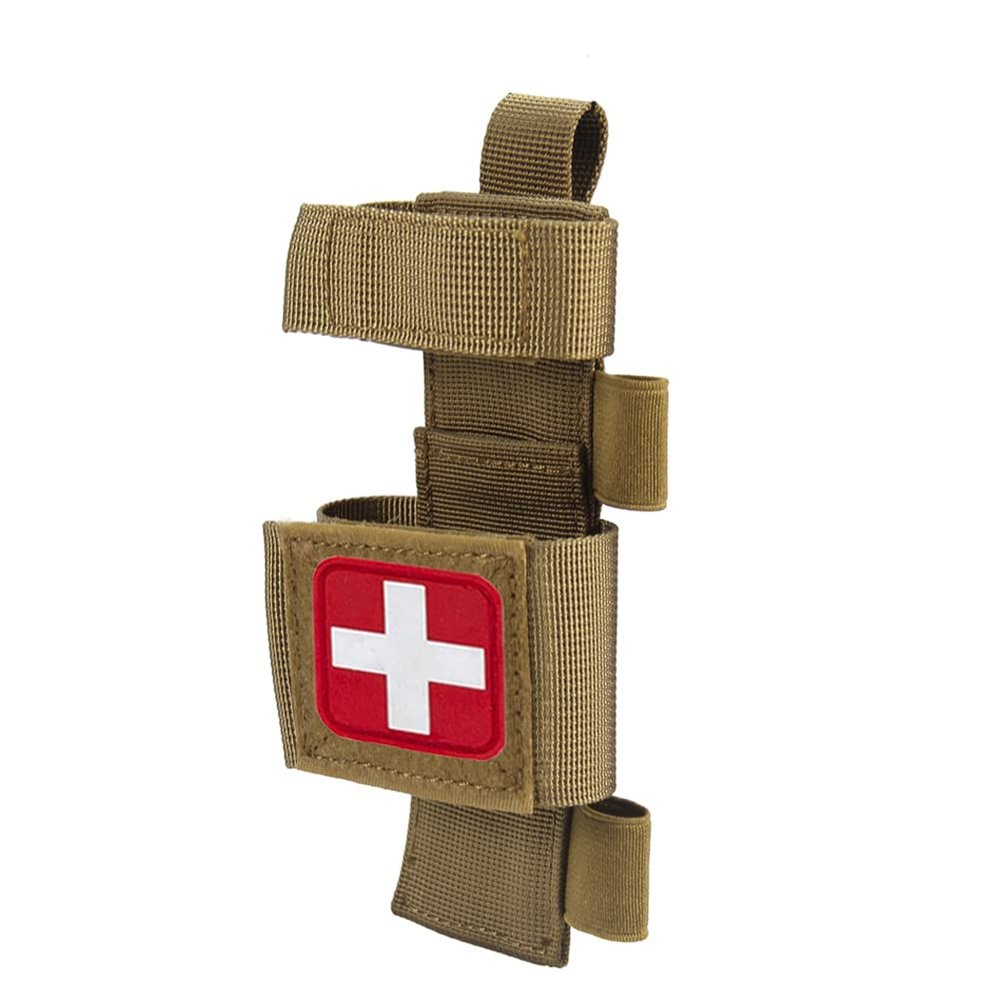 1000D Tactical Tourniquet Holder Molle Trauma Medcial Shears Holster TQ Pouch Tourniquets Pouches (TAN)