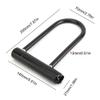 FILFEEL U Lock, Zinc Alloy Heavy Duty Anti Theft Lock U Shackle Security Lock with 2 Keys for Road Mountain and Motorcycle Black view 3