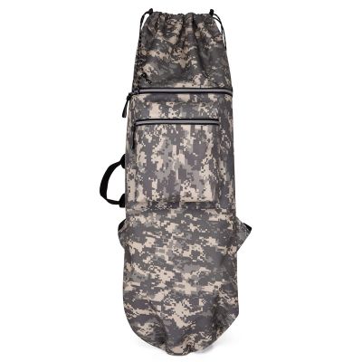Skateboard Bag for Men WaterProof Skateboard Backpacks Bag with Adjustable Shoulder Straps Portable Skateboard Case for Skateboard, Penny Board, Longboard Carry Bag grey camouflage Large