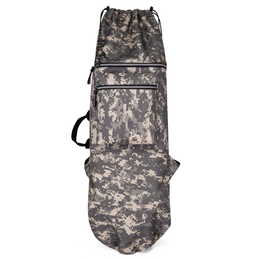 Skateboard Bag for Men WaterProof Skateboard Backpacks Bag with Adjustable Shoulder Straps Portable Skateboard Case for Skateboard, Penny Board, Longboard Carry Bag grey camouflage Large