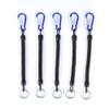 Fishing Tools Lanyard,5Pcs Fishing Elastic Lanyards,Retractable Fishing Lanyard Tether with Carabiner for Pliers,Elastic Fishing Rope,Coiled Lanyard for Fishing Rods(Blue), 5Pcs Fishing Elastic L view 1