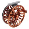 Fly Fishing Reel, CNC Machined Metal, 7/8 Size, 3 Bearings, Front Wheel Design with Center Brake System, Oxidized Finish view 3