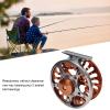 Fly Fishing Reel, CNC Machined Metal, 7/8 Size, 3 Bearings, Front Wheel Design with Center Brake System, Oxidized Finish view 4