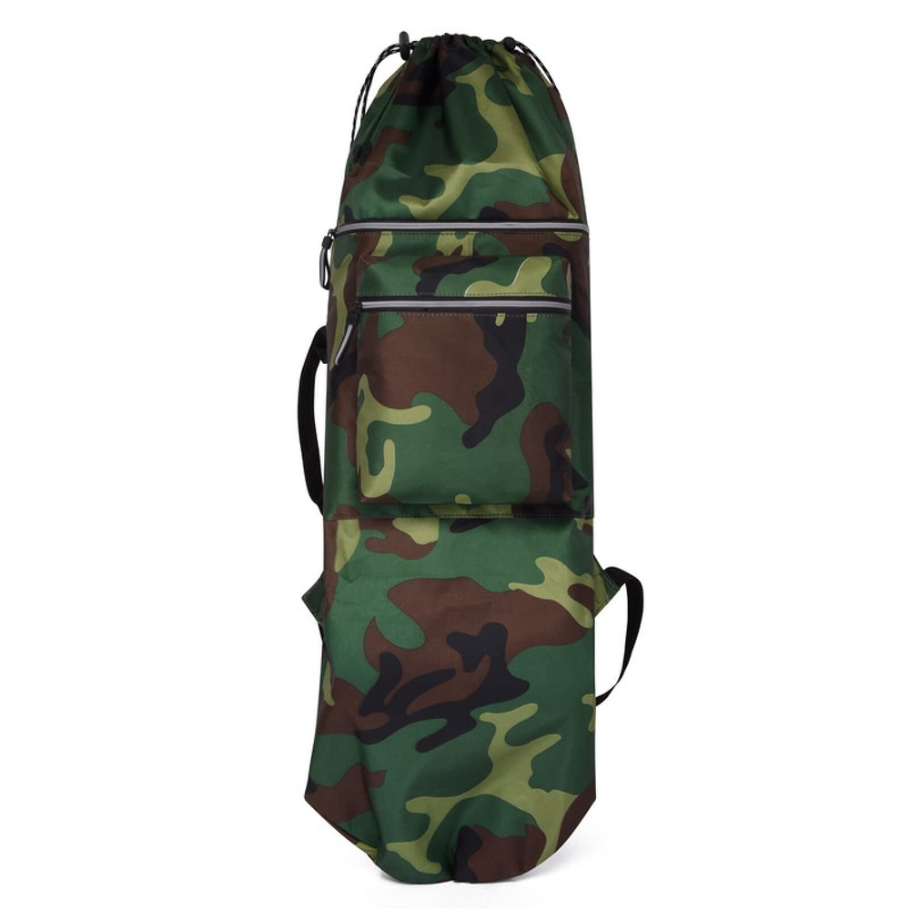 Guest Ruyunlai Skateboard Bag, WaterProof Skateboard Backpack with Adjustable Shoulder Straps, Skateboard Bag for Electric Skateboard, Skate Carry Bags for Travel green camouflage Large