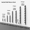 AHDFY Horizontal Barbell Holder Wall Mount, Olympic Barbell Storage Rack, Olympic Bar Holder, Weight Bar Rack,Gym Organization for Home Gym Space Saving, Stainless Steel, Matt Black,2 Layer view 3