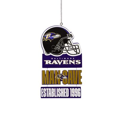 FOCO Baltimore Ravens NFL Mancave Sign Ornament
