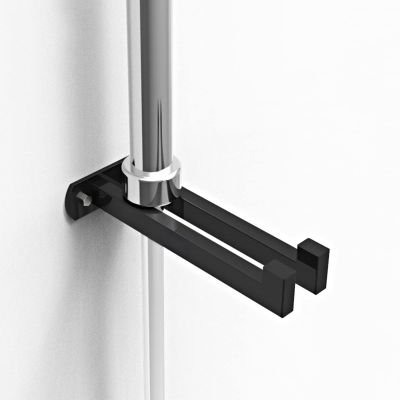 AHDFY Vertical Barbell Holder, Barbell Storage Rack, Olympic Bar Holder Wall Mount, Weight Bar Rack, Gym Organization for Home Gym Space Saving, Stainless Steel, Matt Black