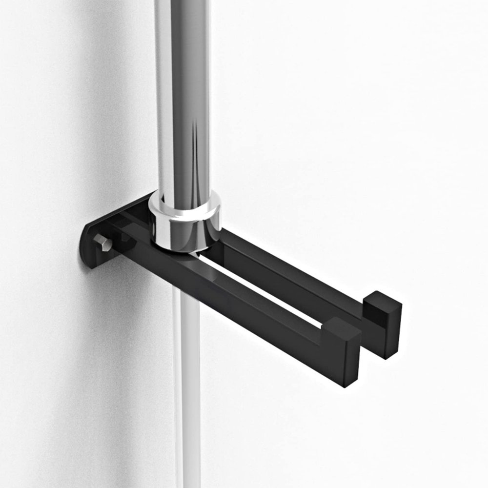 AHDFY Vertical Barbell Holder, Barbell Storage Rack, Olympic Bar Holder Wall Mount, Weight Bar Rack, Gym Organization for Home Gym Space Saving, Stainless Steel, Matt Black
