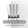 AHDFY Vertical Barbell Holder, Barbell Storage Rack, Olympic Bar Holder Wall Mount, Weight Bar Rack, Gym Organization for Home Gym Space Saving, Stainless Steel, Matt Black view 2