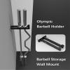 AHDFY Vertical Barbell Holder, Barbell Storage Rack, Olympic Bar Holder Wall Mount, Weight Bar Rack, Gym Organization for Home Gym Space Saving, Stainless Steel, Matt Black view 3