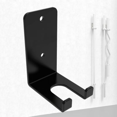 AHDFY Barbell Holder Wall Mount, Olympic Barbell Storage Rack, Olympic Bar Holder, Weight Bar Rack, Gym Organization for Home Gym Space Saving, Stainless Steel, Matt Black,Single