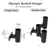 AHDFY Vertical Barbell Holder Wall Mount, Olympic Barbell Storage Rack, Olympic Bar Holder, Weight Bar Rack, Gym Organization for Home Gym Space Saving, Stainless Steel, Matt Black,D view 3