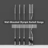 AHDFY Vertical Barbell Holder Wall Mount, Olympic Barbell Storage Rack, Olympic Bar Holder, Weight Bar Rack, Gym Organization for Home Gym Space Saving, Stainless Steel, Matt Black,D view 4