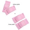 ADLIKES Knee and Elbow Pads Protective Gear Set (4pc) for Cycling Running Volleyball Crashproof Antislip for Toddler Kids Youth Baby Pink XXS view 3