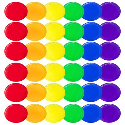Ace Creations 9 Inch Poly Vinyl Spot Markers Training Drills with School Gyms, Sports Teams, Track and Field, Basketball, Football, Soccer, Baseball, Gymnastics, Preschool, Kindergarten Set of 36