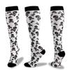 Drincoshow Halloween Christmas Socks Sports Compression Socks Compression Stockings Sport Socks Athletic Socks (s/m,Small skull on white) view 1