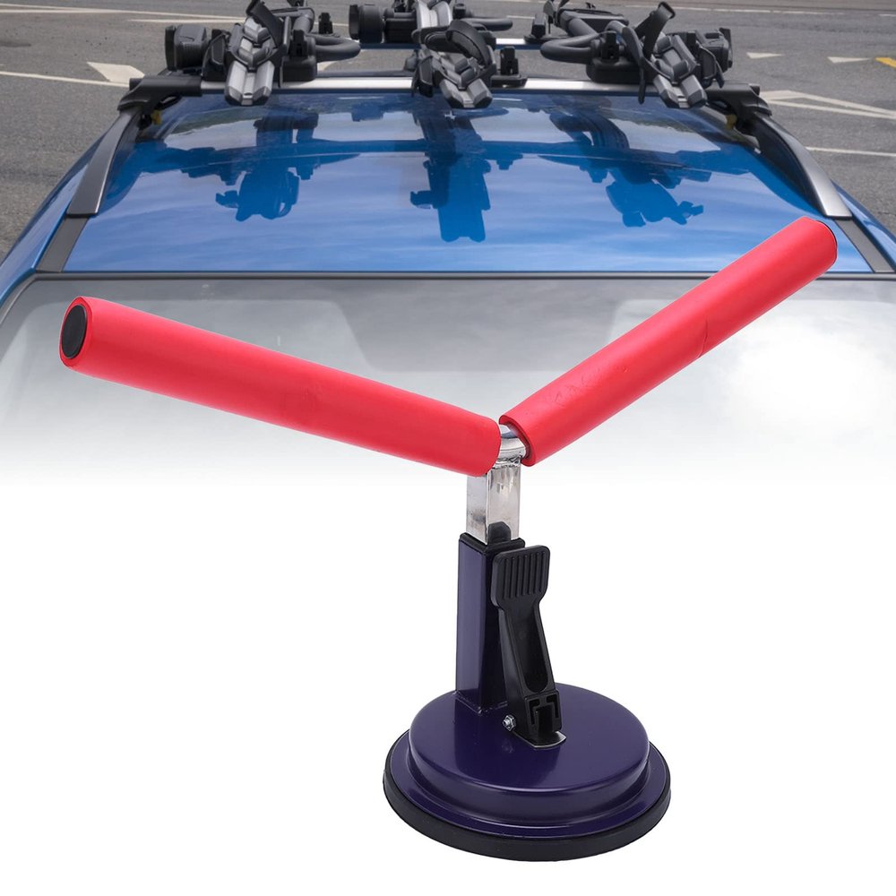 RedPremium Universal Kayak Roof Rack, Heavy Duty Aluminum Mounting Carrier with Suction Cups and Foam Cover for Car Top, Compatible with Canoe, Surfboard, Snowboard