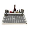 Docktail Bar Utility Boat Table - with Pedestal Adapter Plate (Post/Floor Mount Not Included) | Boat Caddy Organizer, Portable Boat Table and Boat Bar with Cup Holders view 1