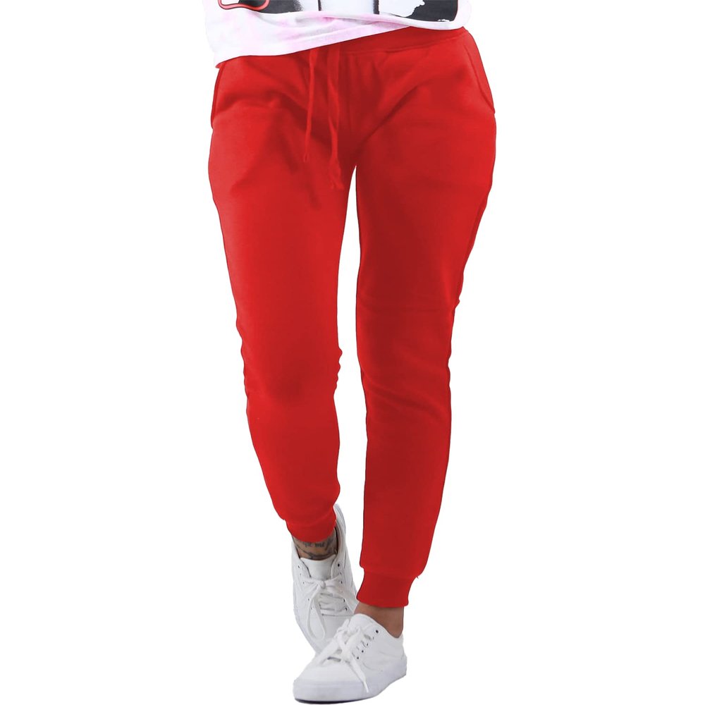 Southpole Womens Basic Fleece Jogger, Dark Orange, Large US
