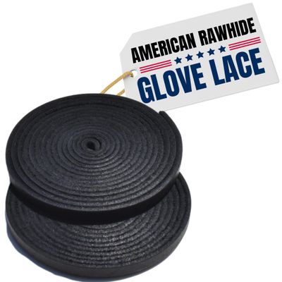 Covey Sports Baseball Glove Laces for Repair & Relacing - Genuine American Rawhide Leather Glove Lacing Kit - Softball Lacing Mitt Relace Thread Strings - Multiple Colors Available (Black)